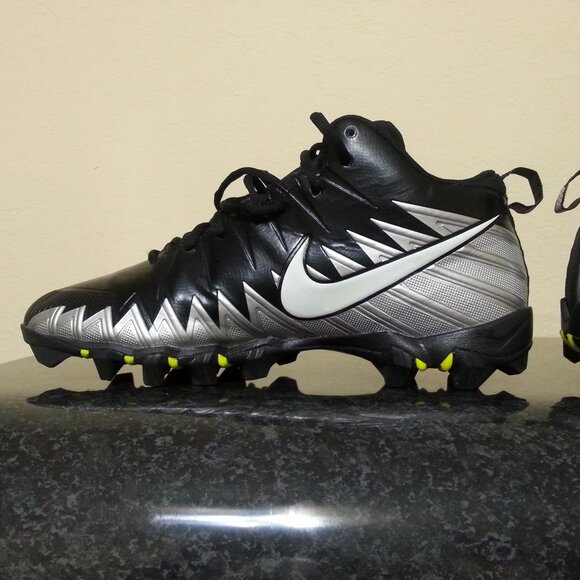 Nike Alpha Football Cleats Men;s 11 Black Silver 8787122-001 - Picture 6 of 15